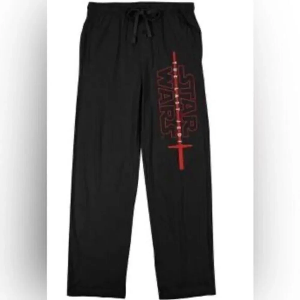 NWOT Star Wars Unisex Black Graphic Lounge Pajama Drawstring Pants - Size  XL
